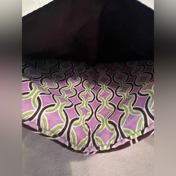 VERA BRADLEY Purple Punch Trifold Euro Wallet Floral Pink Green Brown - Picture 10 of 13
